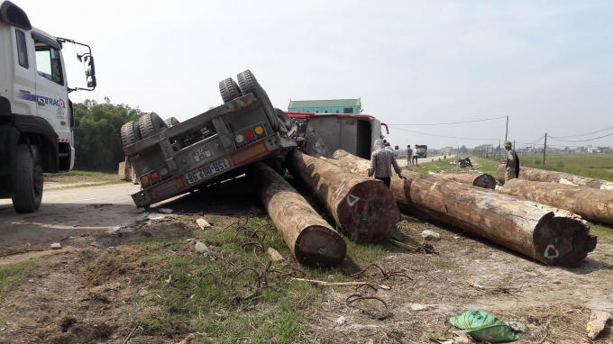 Hiện trường vụ tai nạn (Ảnh: Q.Phong).
