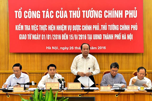 Bộ trưởng, Chủ nhiệm Văn phòng Chính phủ Mai Tiến Dũng cho biết thành phố Hà Nội chưa hoàn thành chỉ đạo của Thủ tướng trong vụ việc 146 Quán Thánh.