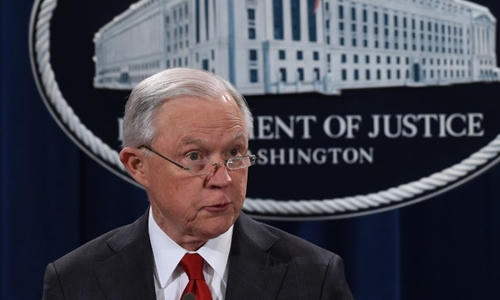 Bộ trưởng tư pháp Mỹ Jeff Sessions tại Washington ngày 28/10. Ảnh: AFP.