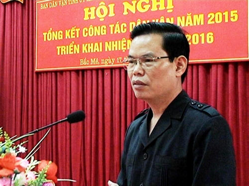 Ông Triệu Tài Vinh, Bí thư tỉnh uỷ Hà Giang.