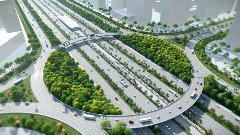 Phối cảnh Dự án đầu tư xây dựng tuyến đường kết nối sân bay Gia Bình với Thủ đô Hà Nội.