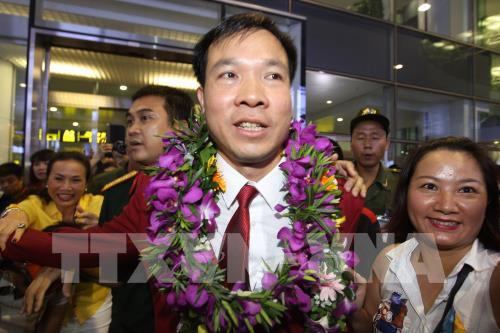 Lần đầu tiên Thể thao Việt Nam đoạt 1 HCV, 1HCB, thiết lập kỷ lục tại Olympic Rio 2016 qua thành tích thi đấu của xạ thủ Hoàng Xuân Vinh. Ảnh: Quốc Khánh/TTXVN.