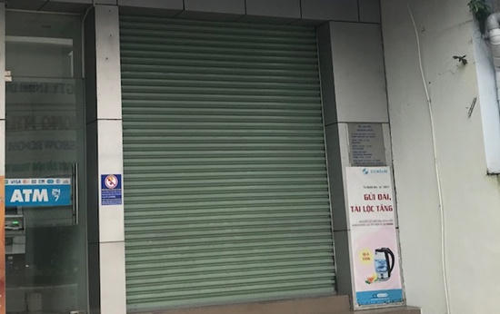 Chi nhánh ngân hàng nơi xảy ra vụ việc. (Ảnh: báo Công lý)