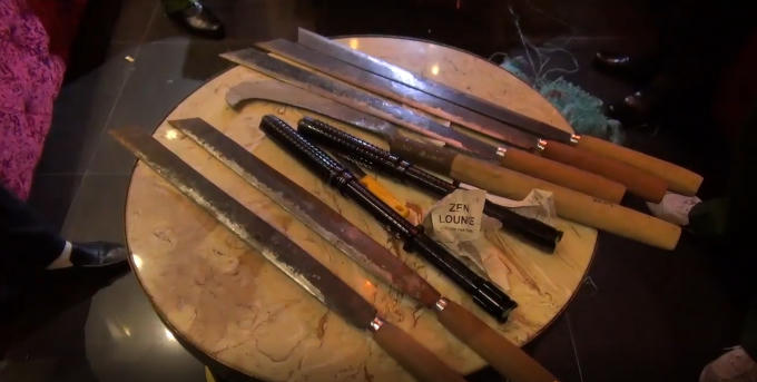 Nhiều hung khí nguy hiểm đã bị thu giữ