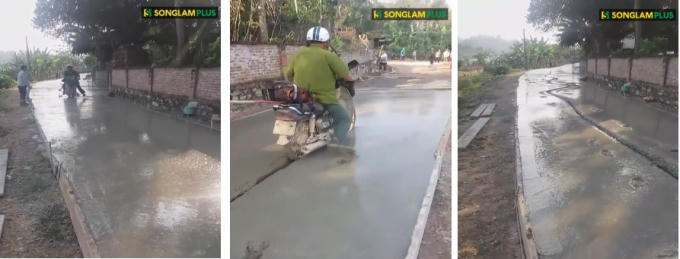 Đoạn đường bị người đàn ông "cày nát".