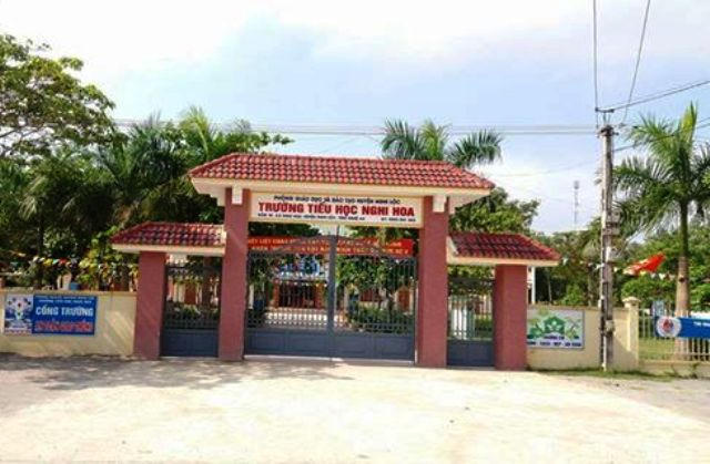 Trường Tiểu học Nghi Hoa - Nơi xảy ra sự việc. (Ảnh: báo Infornet)
