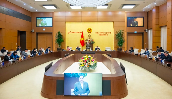 Phiên họp thứ 53 của Ủy ban Thường vụ Quốc hội. Ảnh: Quochoi.vn