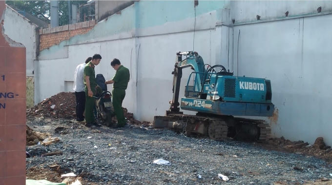 Chiếc xe máy nghi vấn của trên trộm để lại.