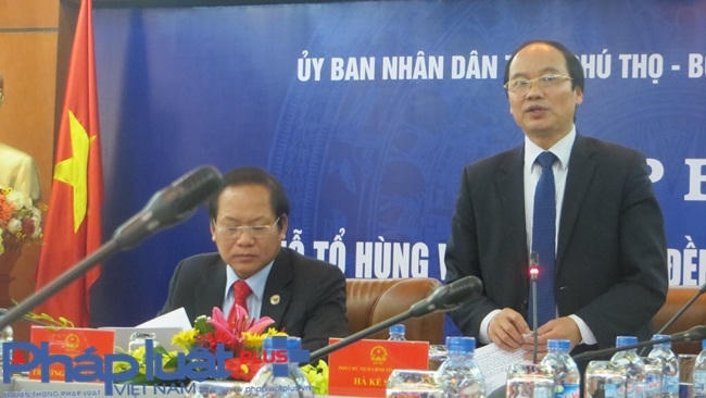 Ông Hà Kế San - Uỷ viên Ban thường vụ Tỉnh uỷ, Phó Chủ tịch UBND tỉnh  Phú Thọ, trưởng ban tổ chức giỗ Tổ Hùng Vương.