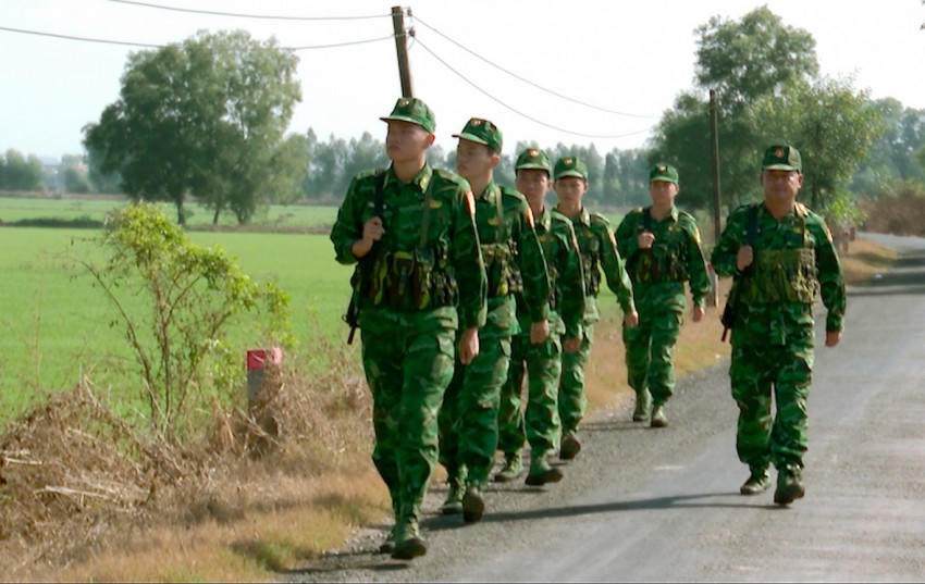 Đồn Biên phòng Phước Chỉ tổ chức tuần tra bảo vệ biên giới