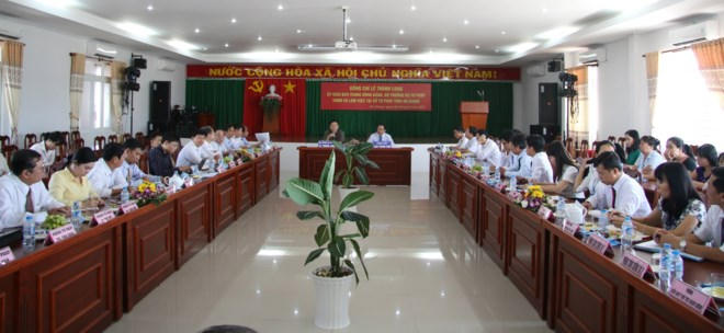 Bộ trưởng Bộ Tư pháp cùng Đoàn công tác Bộ Tư pháp làm việc với Sở Tư pháp An Giang.
