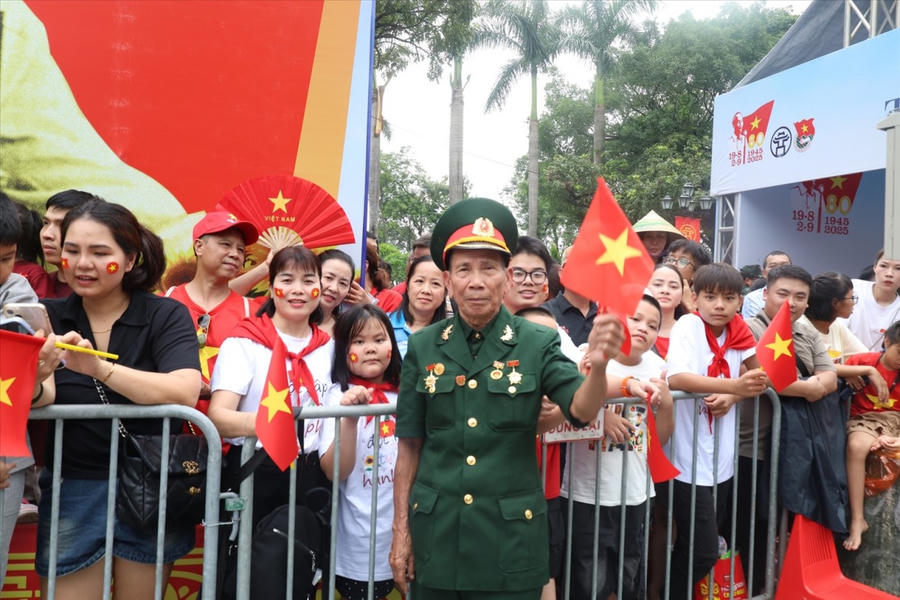 Cựu chiến binh tại lễ diễu binh A80 2/9/2025.
