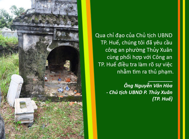 Kẻ gian muốn tìm châu báu khi đào bới lăng mộ mẹ vua Dục Đức?Lăng mộ mẹ vua Dục Đức bị kẻ gian đào tung nhà bia   Công an mời một số đối tượng nghi đào bới lăng mộ mẹ vua Dục Đức