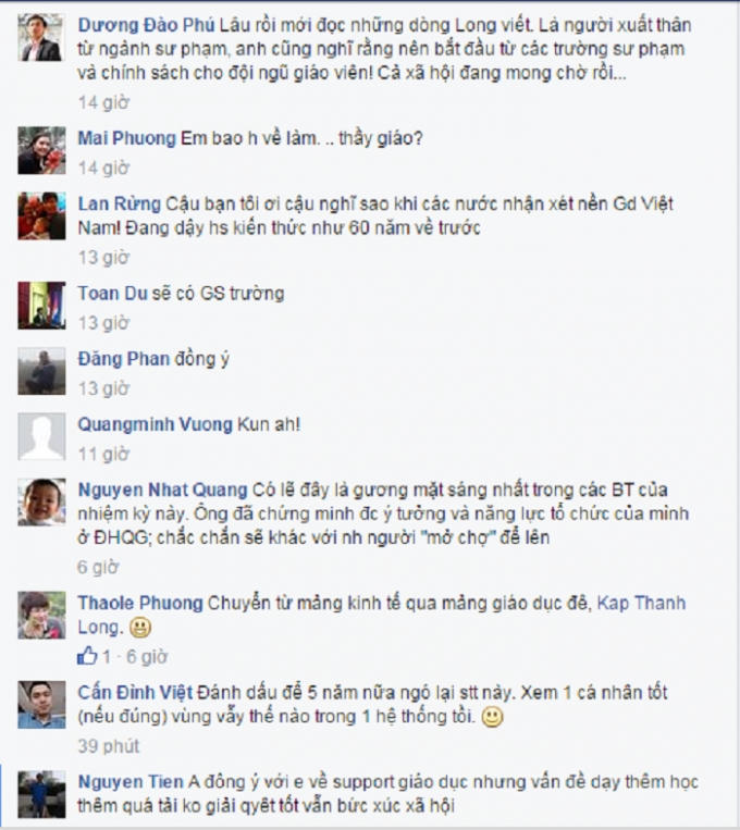 Bài viết sau đó đã nhận được sự ủng hộ, chia sẻ của đông đảo người dùng Facebook.