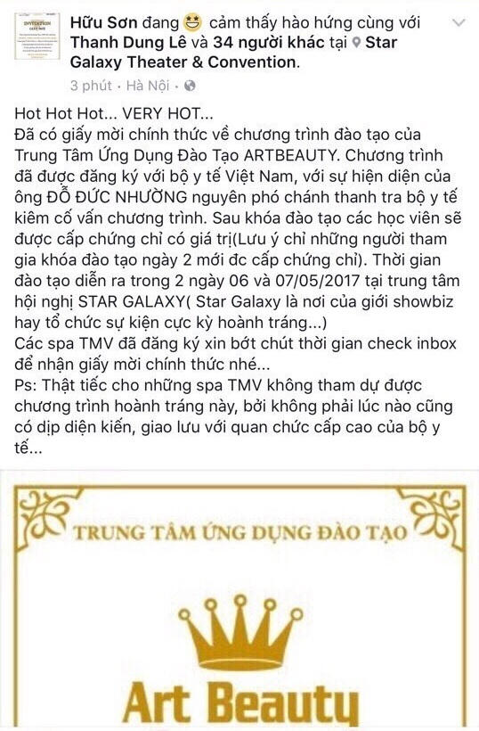 Công ty TNHH Thương Mại FSC quảng cáo về chương trình đào tạo.