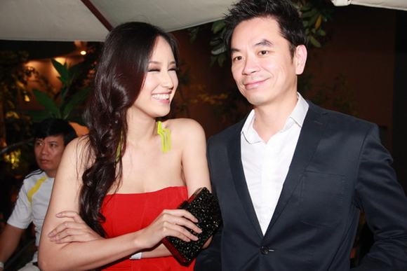 Hoa hậu Mai Phương Thúy và bạn trai.