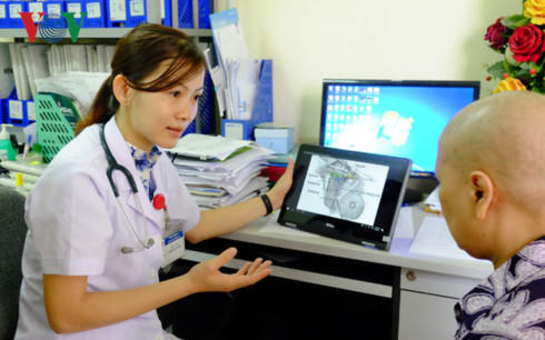 Nhân viên y tế khoa Nội- Quán Sứ với người bệnh.