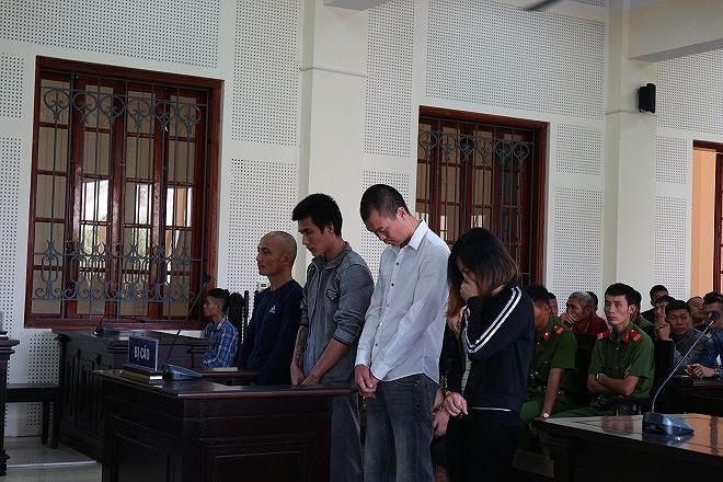 Các bị cáo tại phiên tòa 