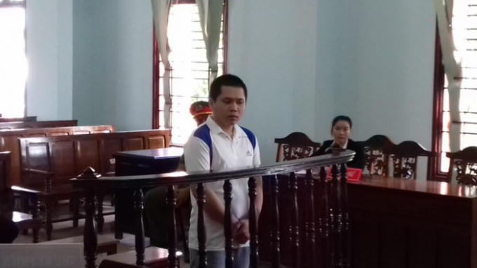 Bị cáo Lê Thanh Duy tại phiên tòa.