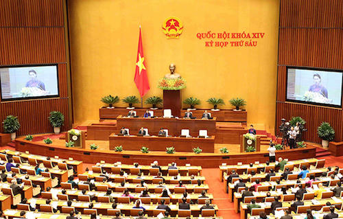 Kỳ họp thứ 6, Quốc hội khoá 14 thông qua Hiệp định CPTPP. Ảnh: Hoàng Phong