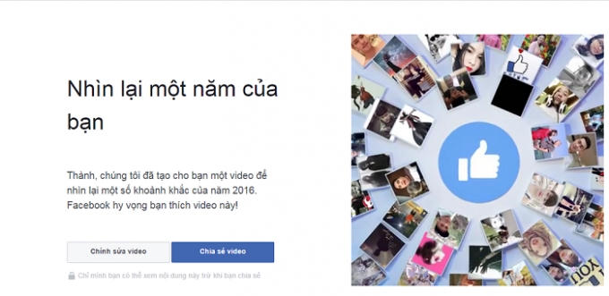 Cùng Facebook nhìn lại một năm 2016 của bạn.