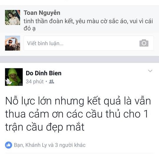Người hâm mộ lên mạng xã hội chia sẻ, động viên và gửi lời cám ơn đến đội tuyển quốc gia.