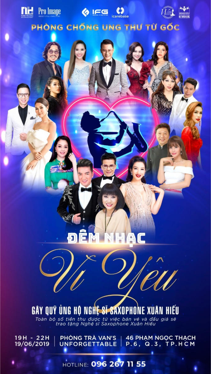 Đêm nhạc Vì yêu với sự tham gia của rất nhiều nghệ sĩ.