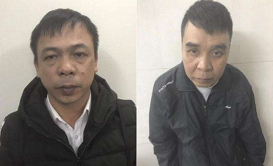 Hai trong 5 đối tượng bị bắt trong vụ án.