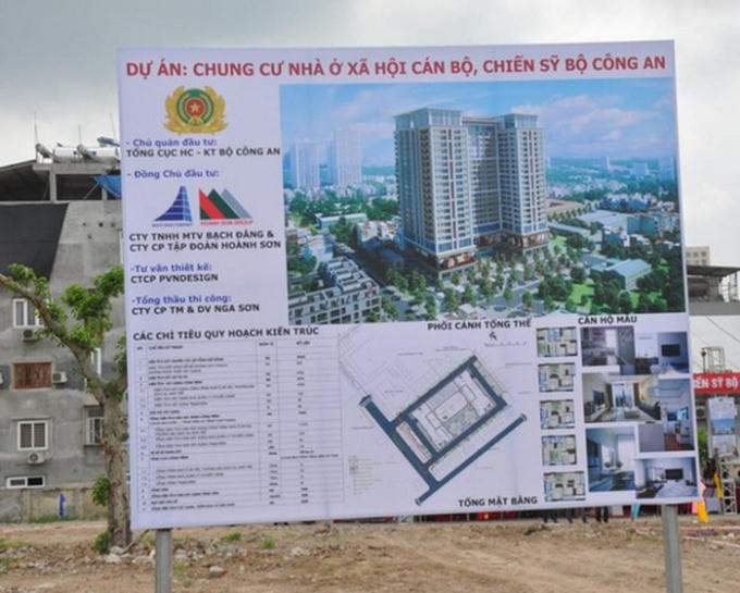 Phối cảnh Dự án chung cư nhà ở xã hội cán bộ, chiến sỹ Bộ Công An tại số 282 Nguyễn Huy Tưởng (Ảnh: TL).