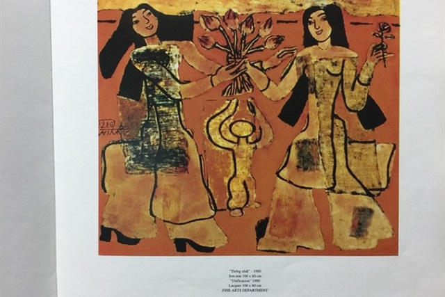 Bức tranh Múa vòng của danh họa Nguyễn Sáng.