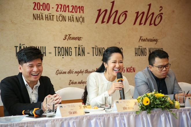 Ca sĩ Tấn Minh, ca sĩ Hồng Nhung và nhạc sĩ Hồng Kiên
