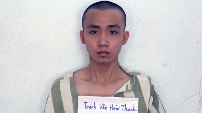 Đối tượng Trịnh Văn Hoài Thanh tại cơ quan chức năng.