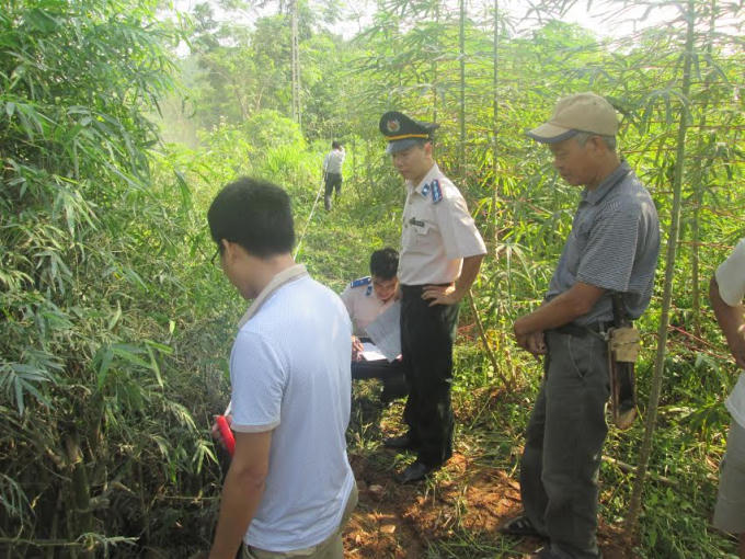 Cơ quan THADS địa phương đang tiến hành kê biên tài sản là quyền sử dụng đất.