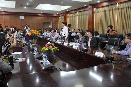 Toàn cảnh buổi họp báo của nhóm trường GX.