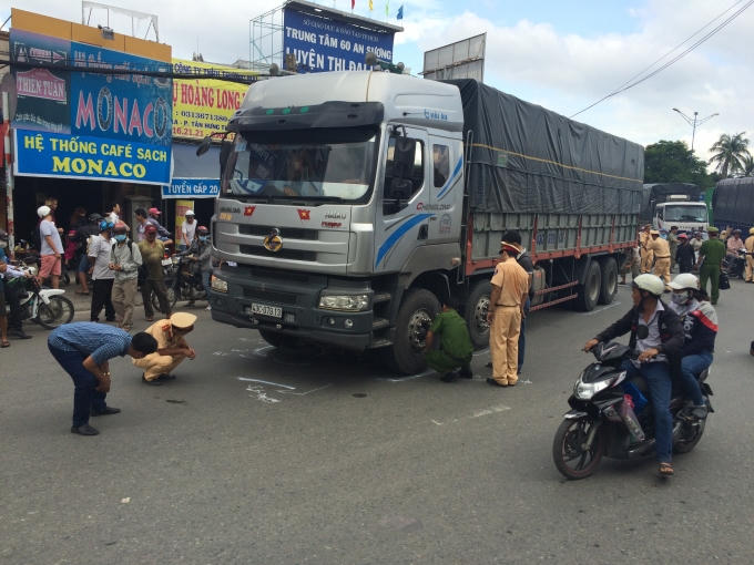 Hiện trường vụ tai nạn.