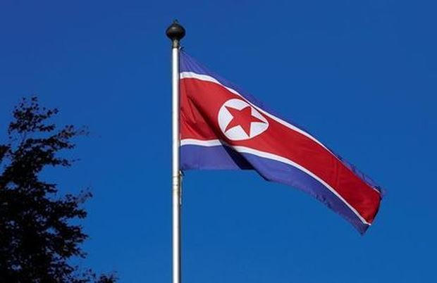 Cờ Triều Tiên tại phái đoàn thường trực của nước này tại Geneva.