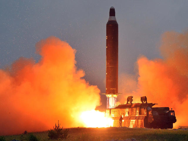 Một vụ phóng tên lửa đạn đạo tầm trung của Triều Tiên năm 2016. (Ảnh: KCNA)