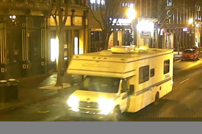 Bức ảnh chiếc xe nổ làm rung chuyển thành phố ở Mỹ được cảnh sát Nashville, bang Tennessee công bố. (Ảnh: Cảnh sát Nashville)