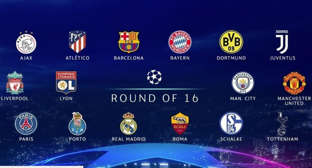 Danh sách 16 CLB giành quyền vào vòng knock-out Champions League 2018.