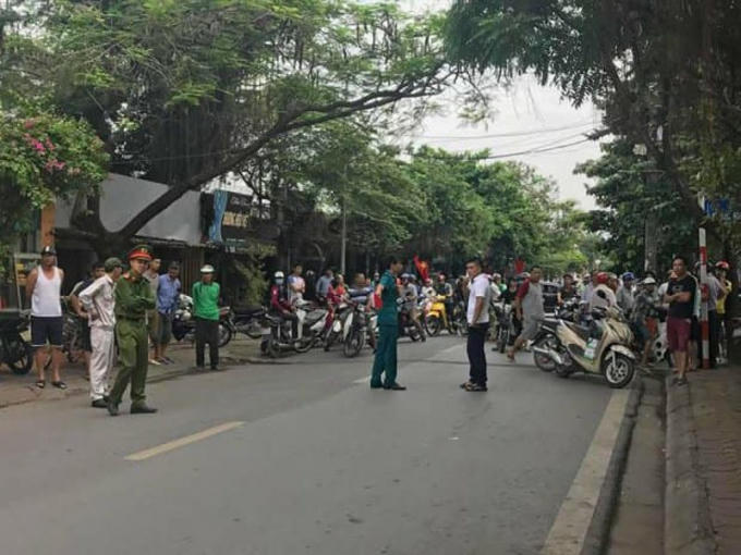 Hiện trường vụ tai nạn.