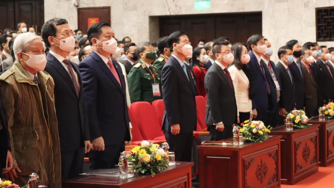 Thường trực Ban Bí thư Võ Văn Thưởng, Trưởng ban Tuyên giáo Trung ương Nguyễn Trọng Nghĩa và các đại biểu dự Đại hội.