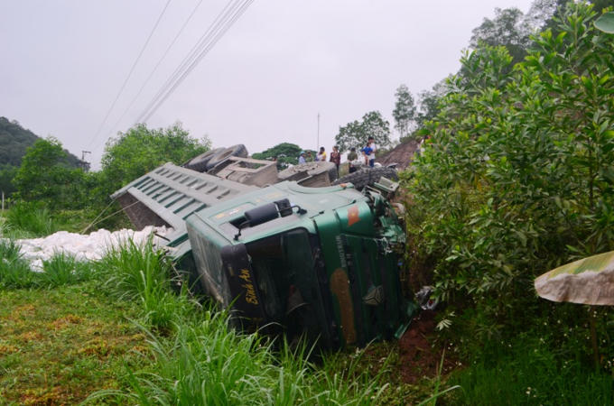 Hiện trường vụ tai nạn.