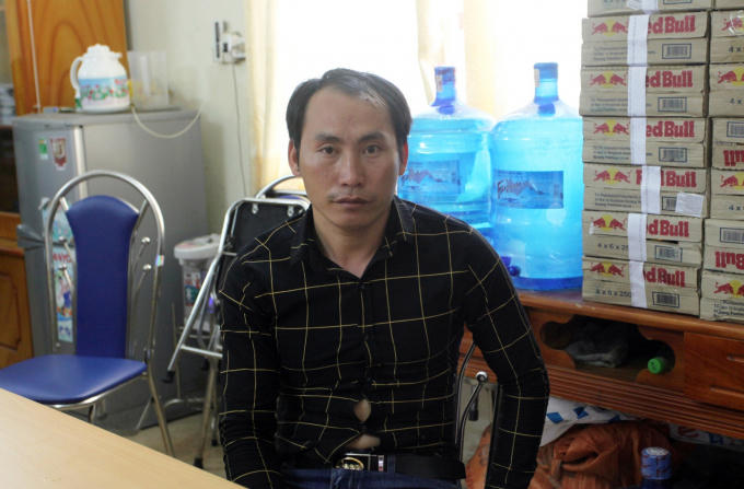 Đối tượng Giàng A Di tại cơ quan Công an.