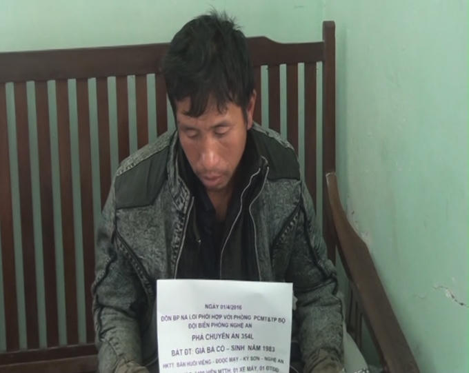 Đối tượng bị bắt giữ.