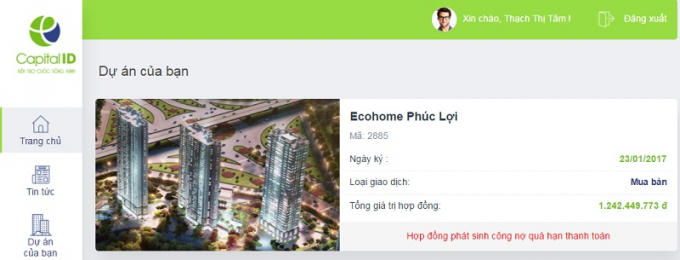 Capital House ra mắt website hỗ trợ khách hàng www.thudo.dip.vn