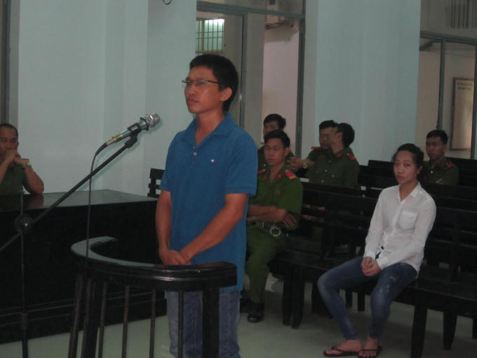 Bị cáo Lê Ngọc Phổ trước vành móng ngựa.