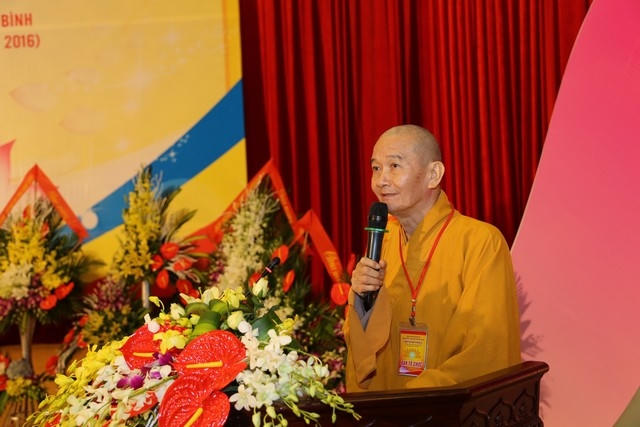 Hòa thượng Thích Thanh Hùng phát biểu khai mạc.