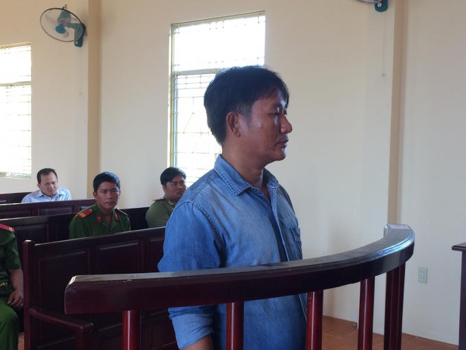 Bị cáo Tăng Thanh Tài tại phiên tòa.