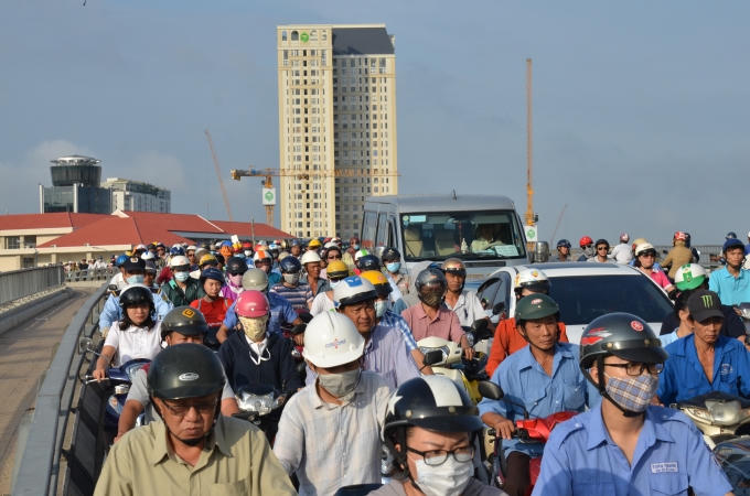 Giao thông kẹt cứng.