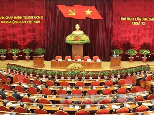 Hội nghị Trung ương 6 khai mạc sáng nay, 4/10 (ảnh: TTXVN).